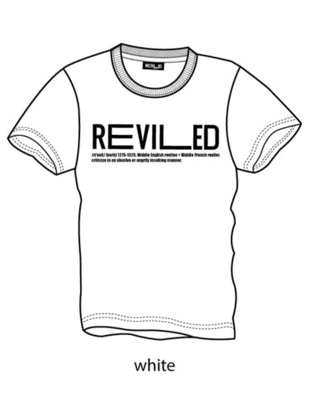 REVILED Definition Organic Cotton Unisex Tee White S-XL